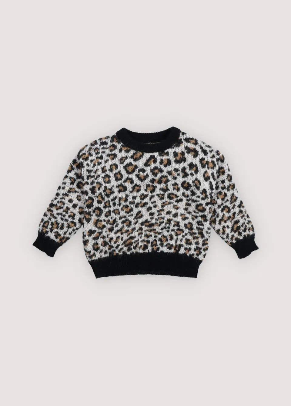 The New Society Nelia maglione leopardato mohair 6y