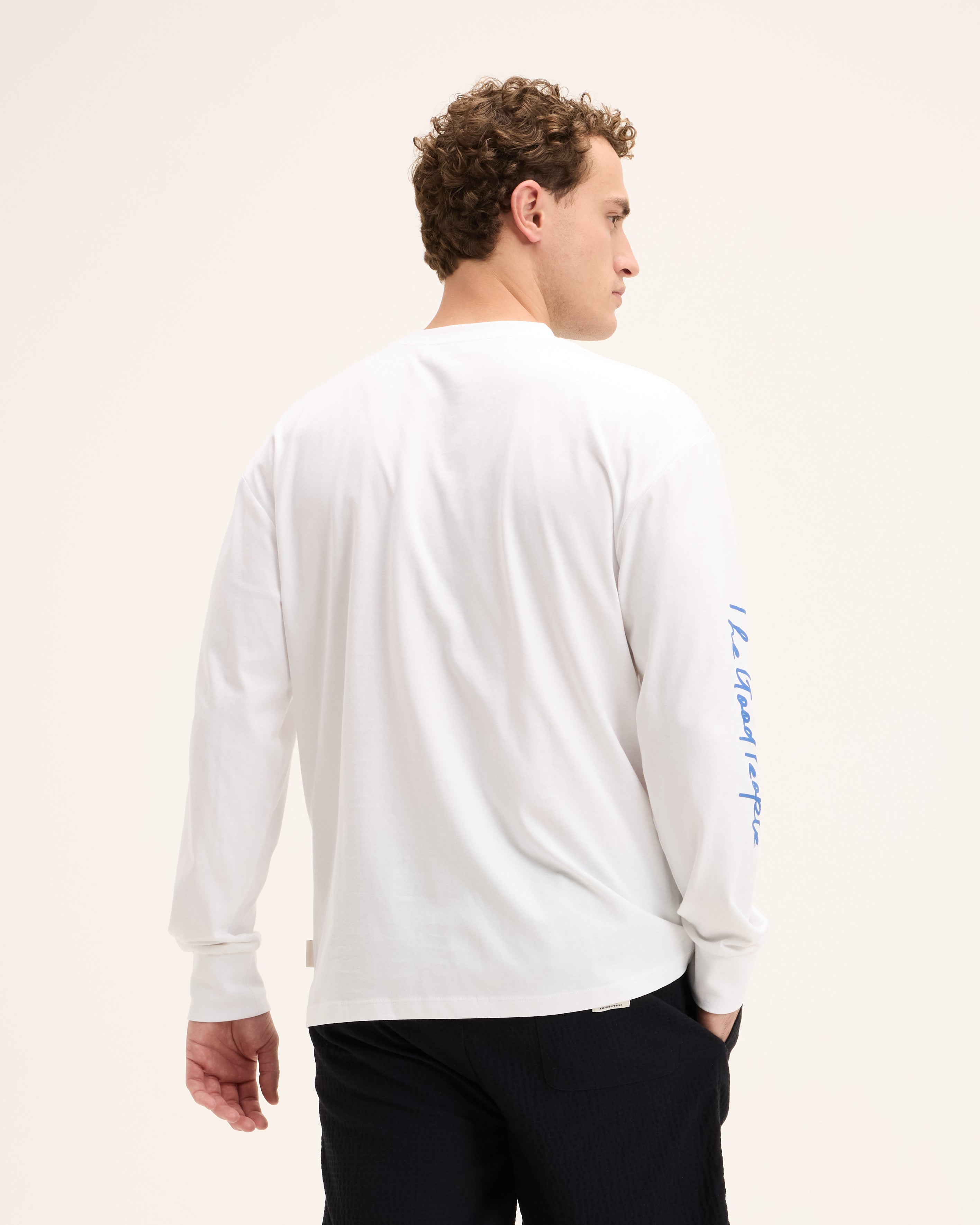 Goodpeople Oliver maglia manica lunga bianca cotone