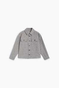 The New Society Cliff Shirt camicia bambino grigio cotone