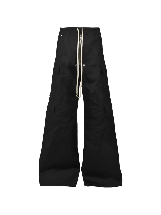 Rick Owens RU02F4339 pantaloni uomo nero invernali