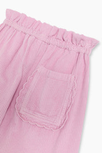 The New Society Dree pantaloni Pink Lavender velluto