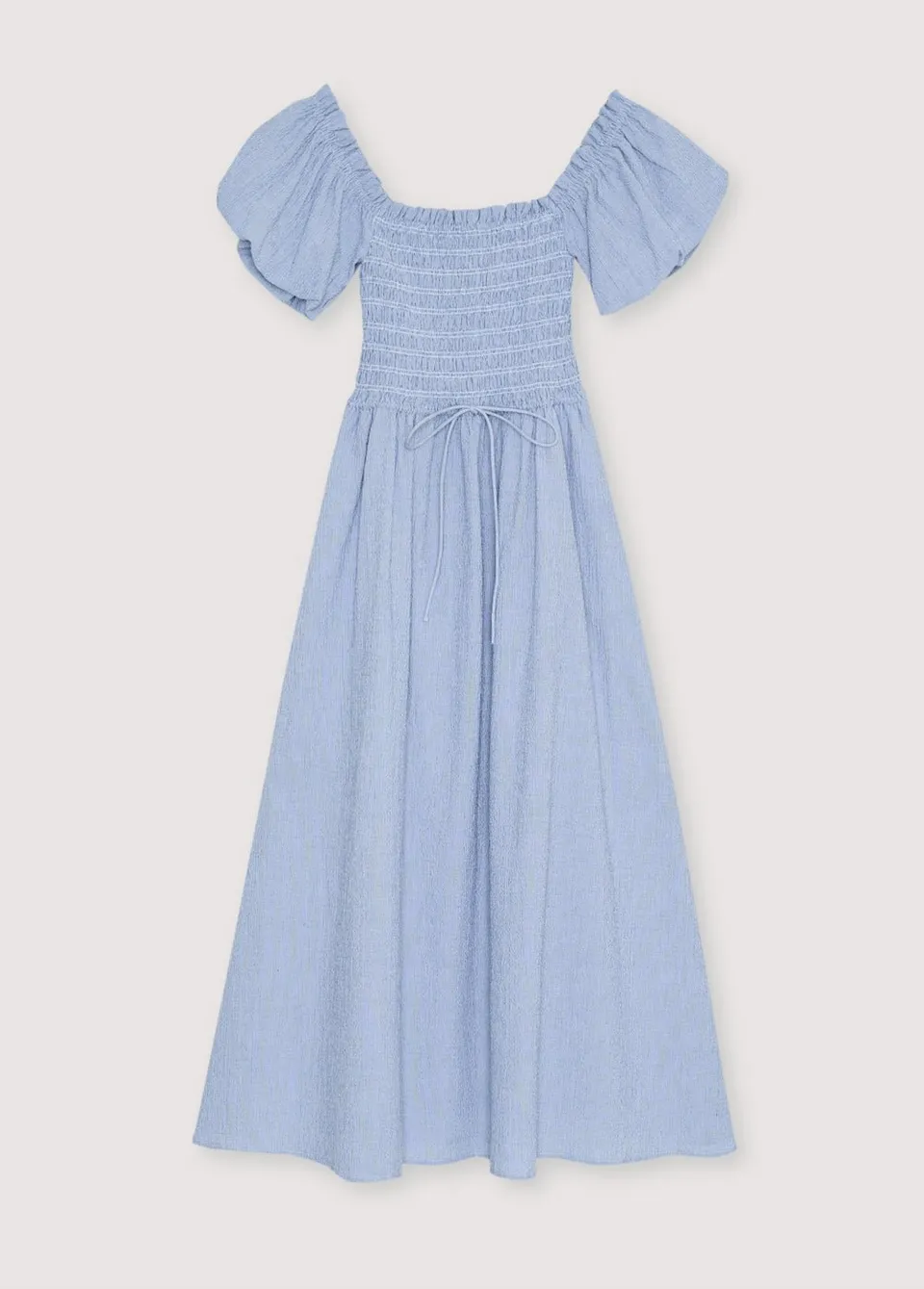 The New Society Cloe vestito donna gessato blu in cotone
