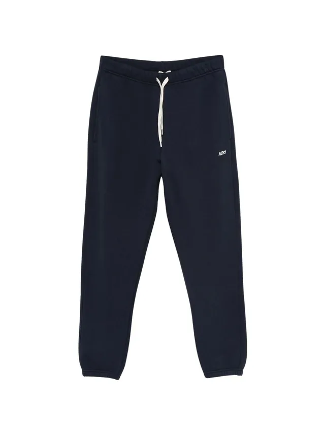 Autry SPPM pantaloni tuta blu in cotone con coulisse