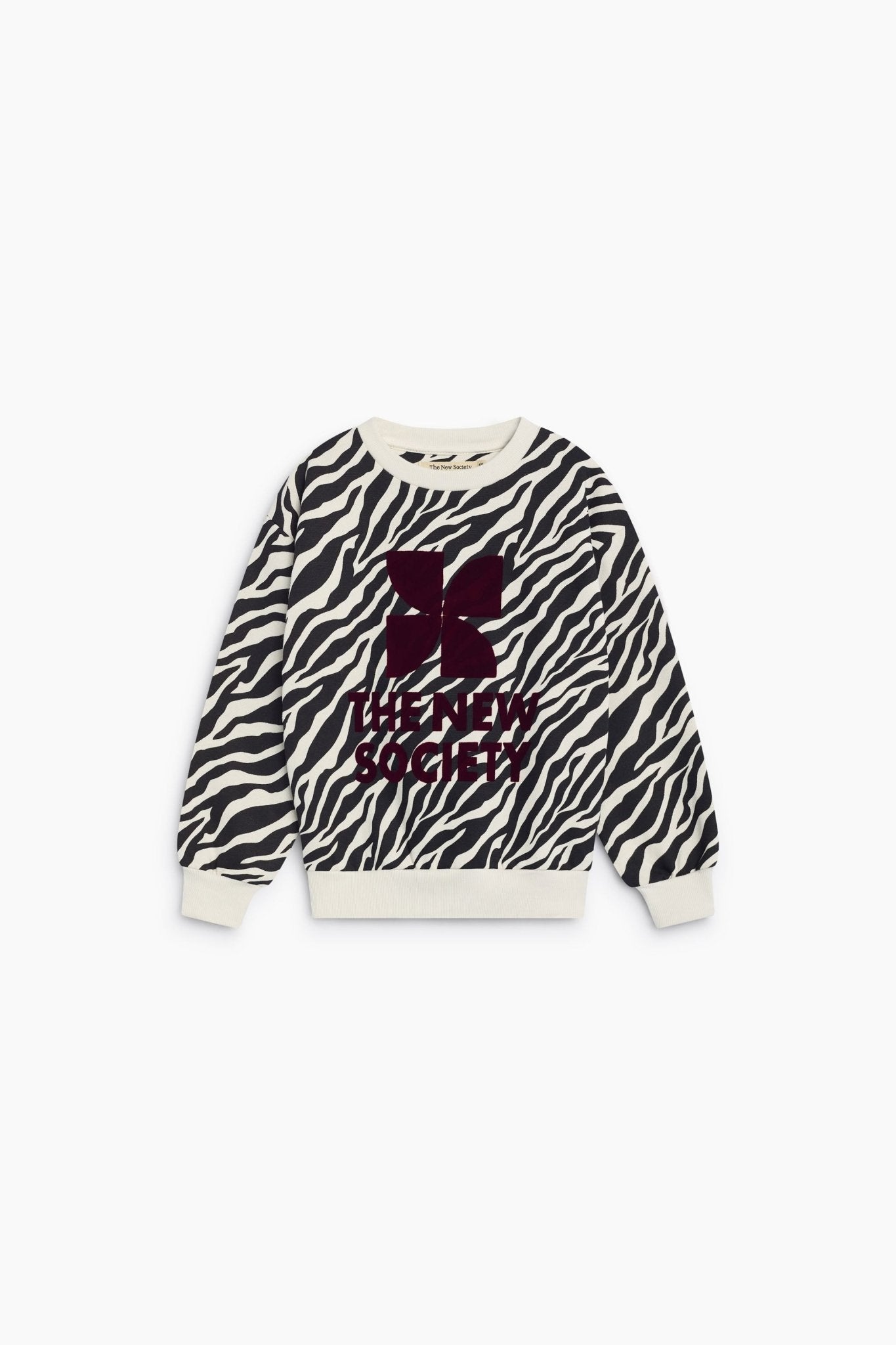 The New Society TNS felpa zebra logo flock