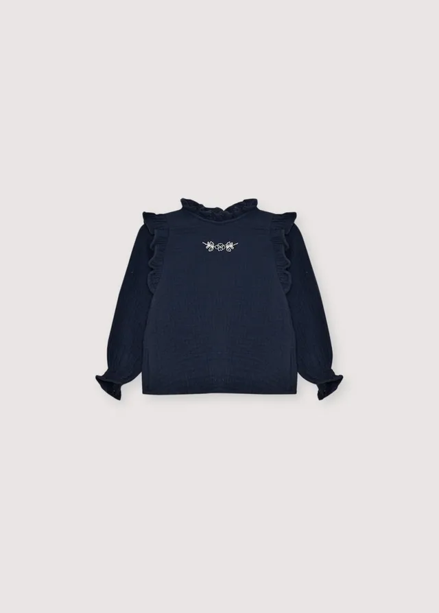 The New Society Maitea camicetta bebè blu navy 6 mesi