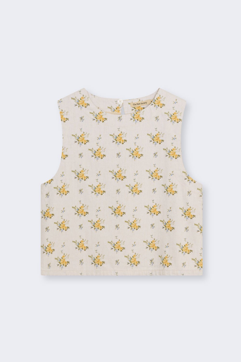 The New Society Mimosa Print top donna denim floreale