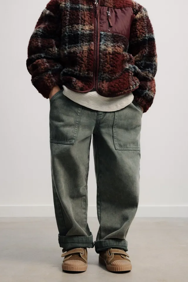 The New Society TNS Denim Baggy Pant pantaloni donna verdi tea leaf
