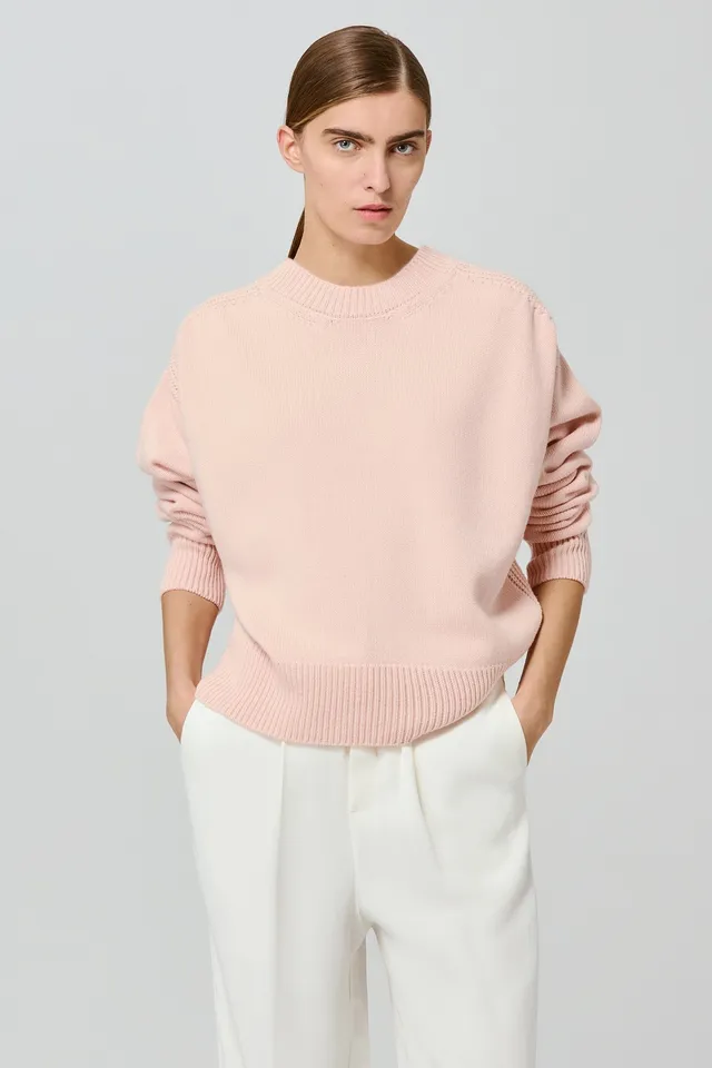 Sa Su Phi Medea maglione cashmere rosa spacco