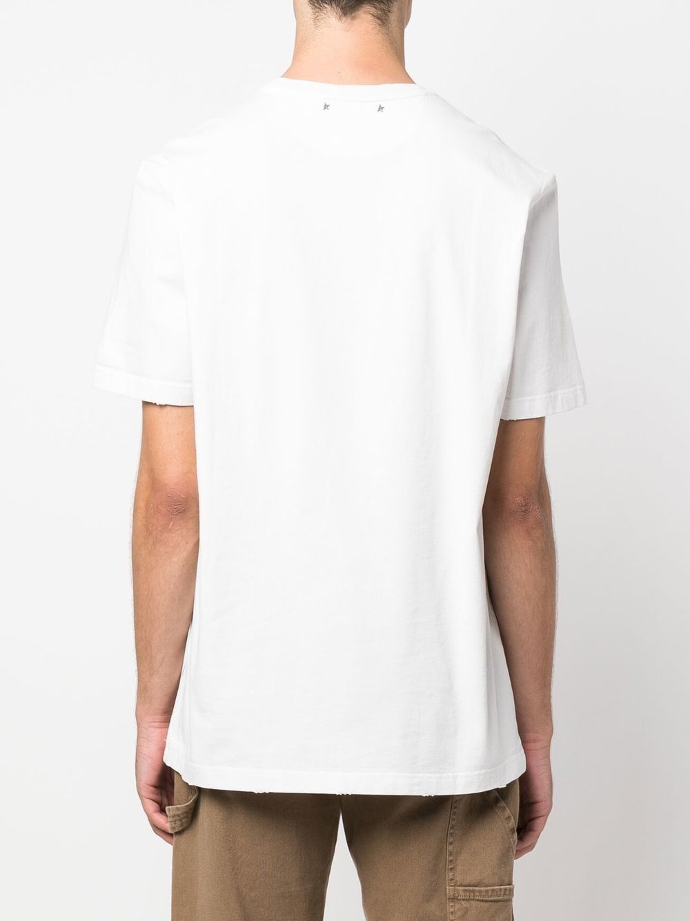 Golden Goose GMP01220 t-shirt uomo bianca cotone