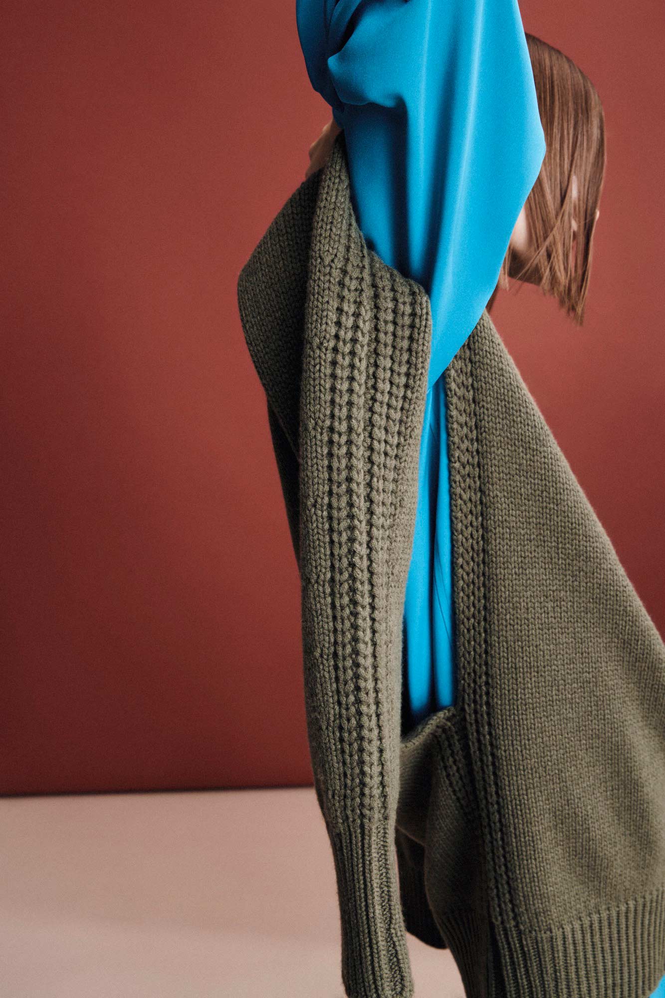 Sa Su Phi Giovanna vestito in cashmere verde militare