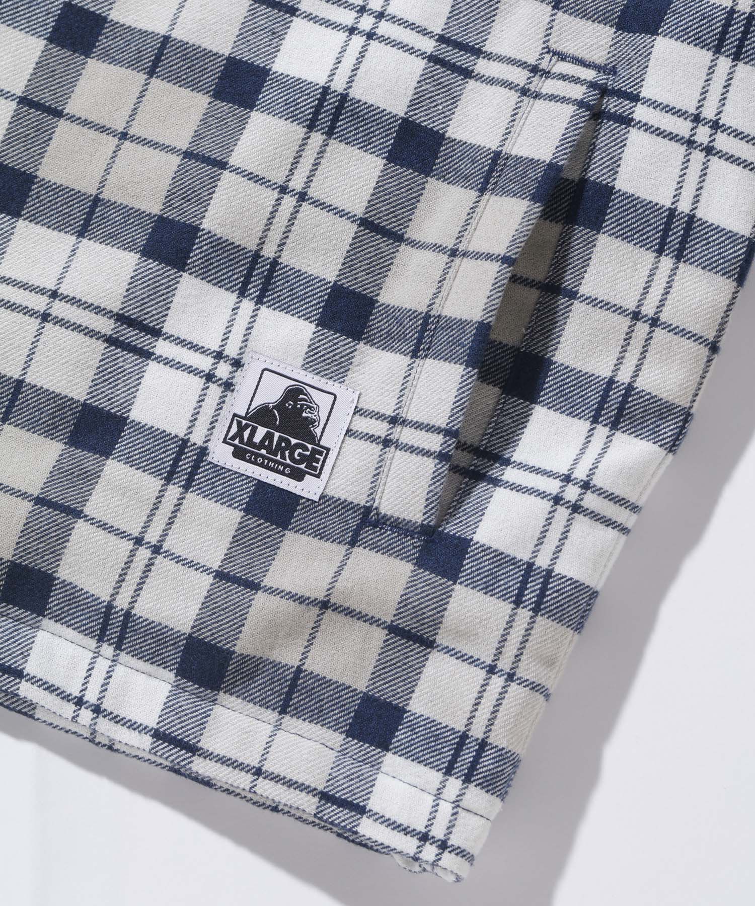 X-Large Quilted Check camicia trapuntata verde flanella