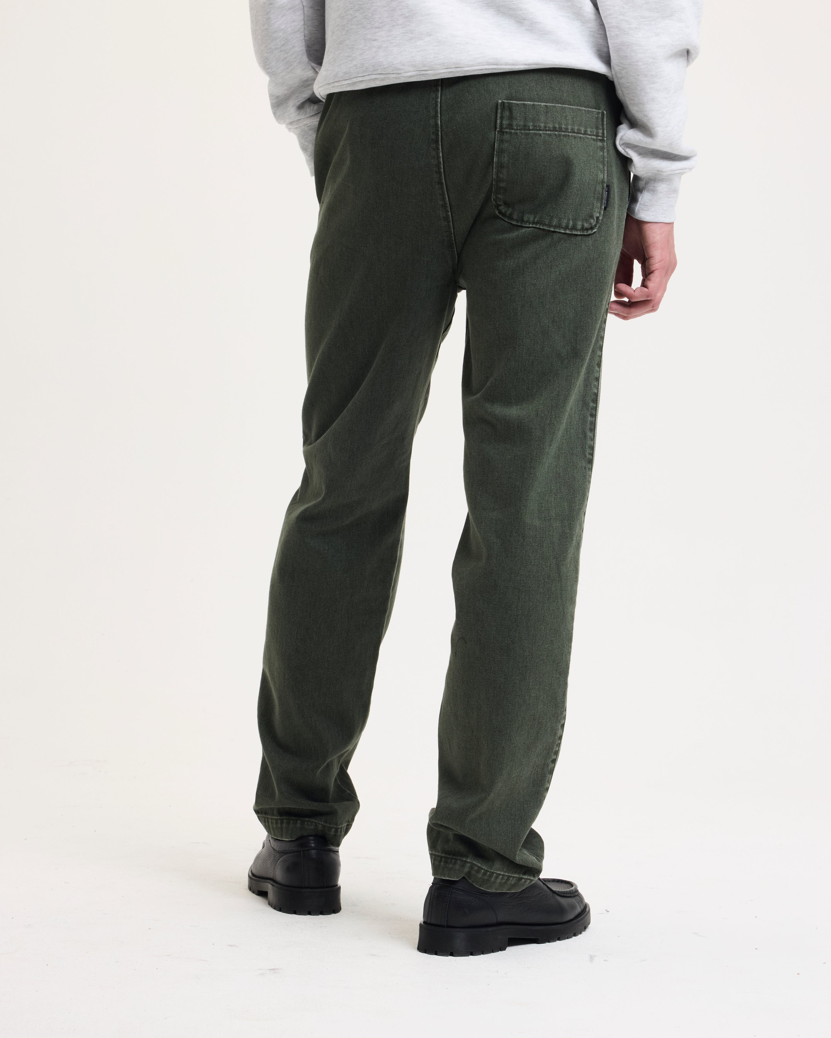 GOODPEOPLE Bob jeans dritti verde foresta cotone