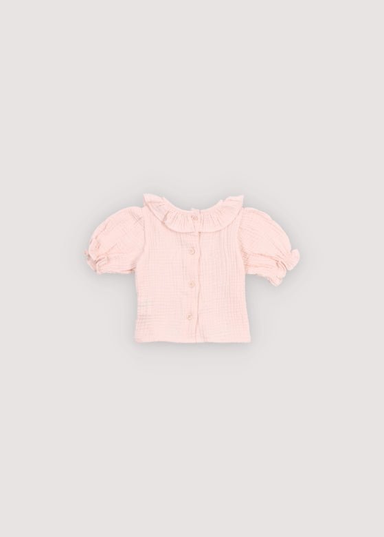 The New Society Campanilla camicetta neonato rosa garza