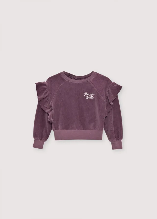 The New Society Clau felpa neonata viola cotone