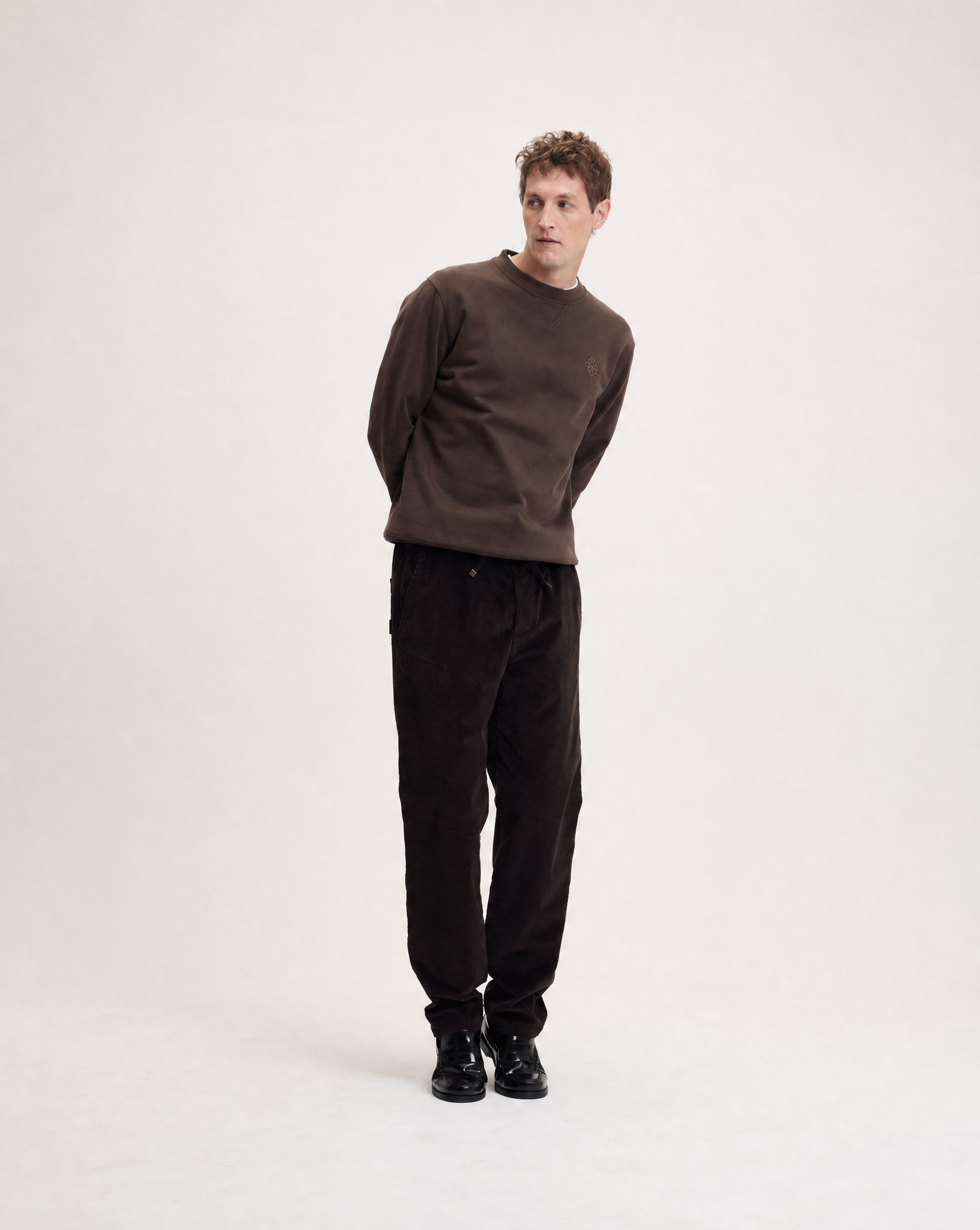 GOODPEOPLE Lommy maglione girocollo marrone