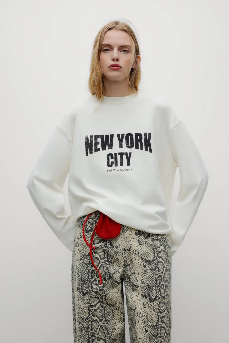 The New Society Kay Whisper White t-shirt cotone bianca donna