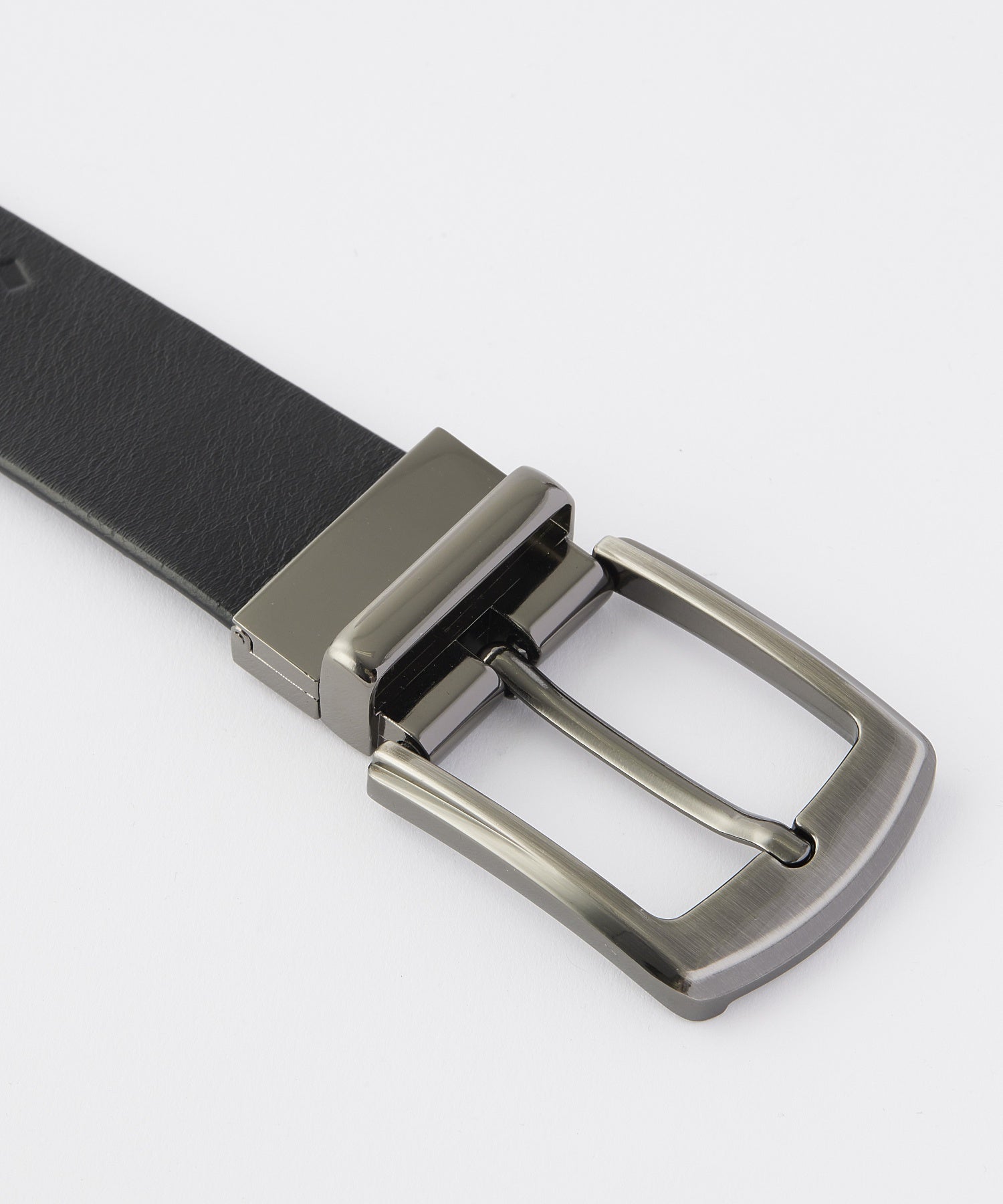 X-Large Reversible Leather Belt cintura in pelle nera coccodrillo
