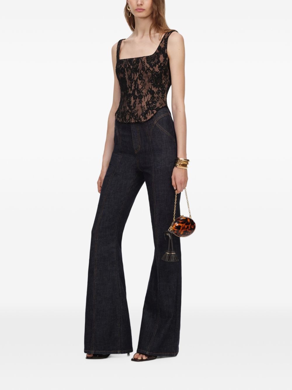 Self-Portrait AW26-004T top nero donna