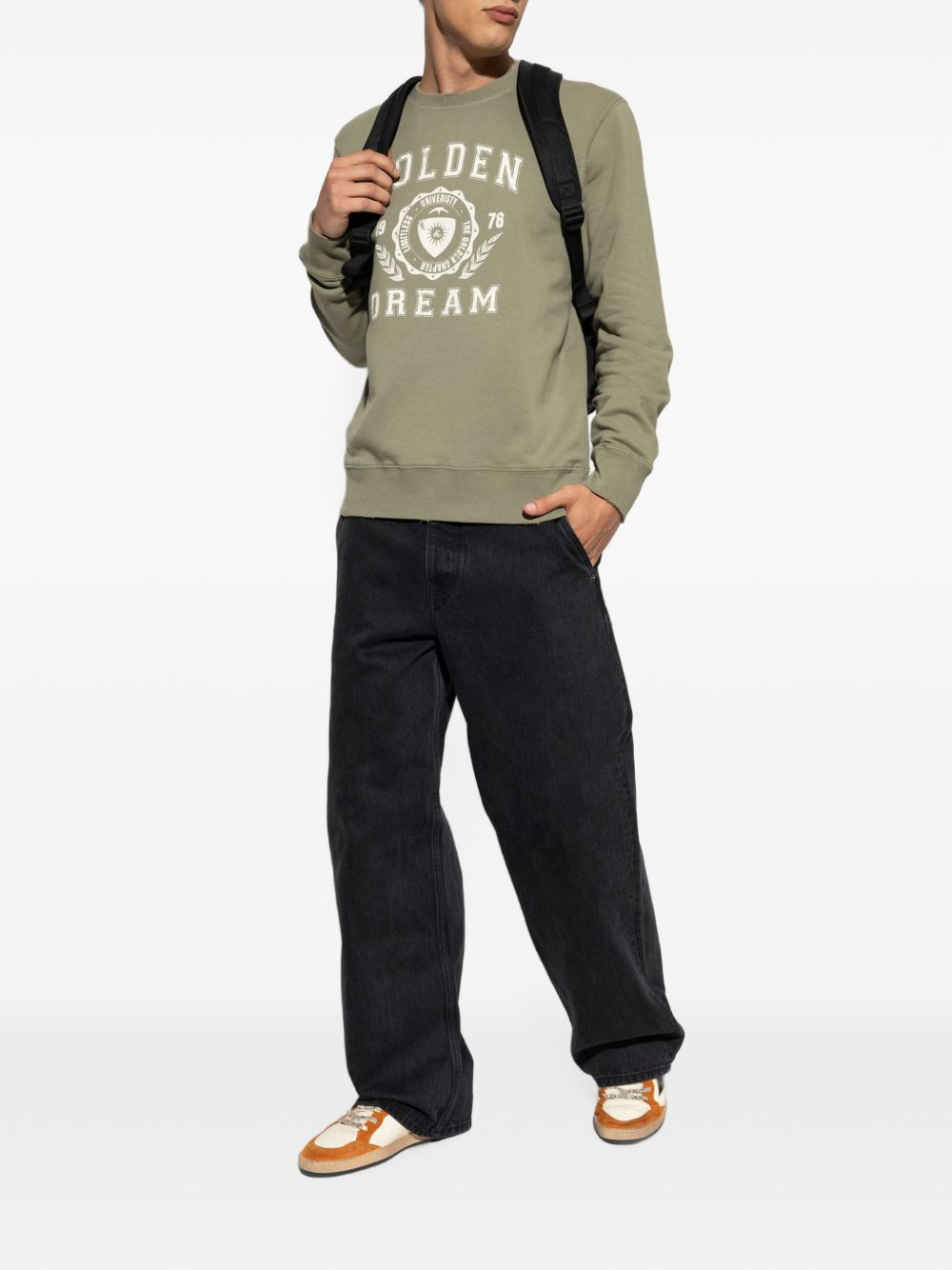 Golden Goose GMP01223 felpa verde girocollo uomo