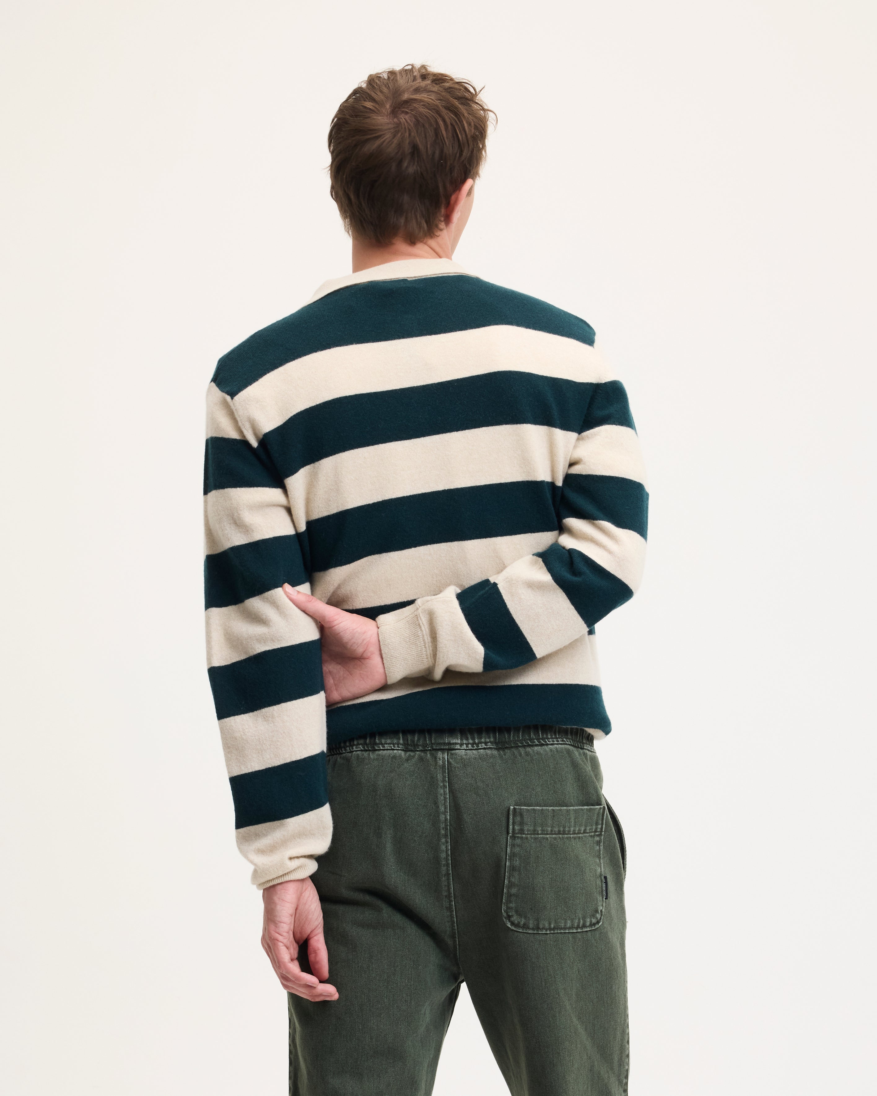 GOODPEOPLE Ken polo maglia lana verde