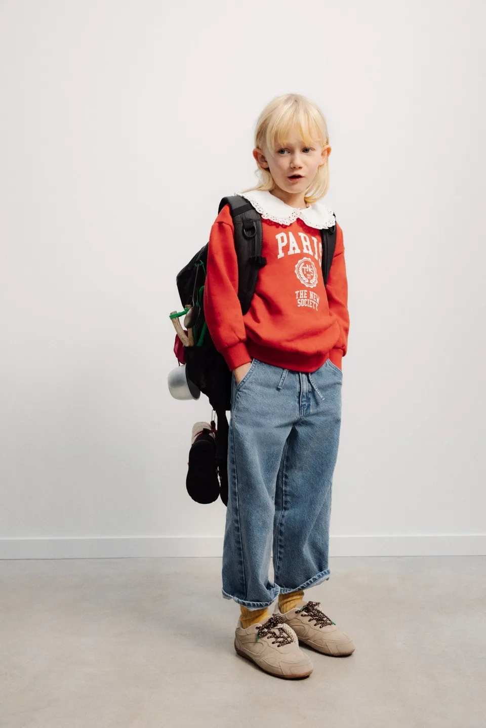 THE NEW SOCIETY Ridge Denim Pant pantaloni denim bimbo