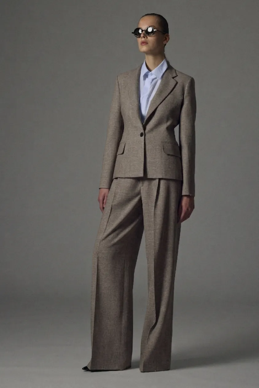 Sa Su Phi Bogart pantaloni lana una pince grigio