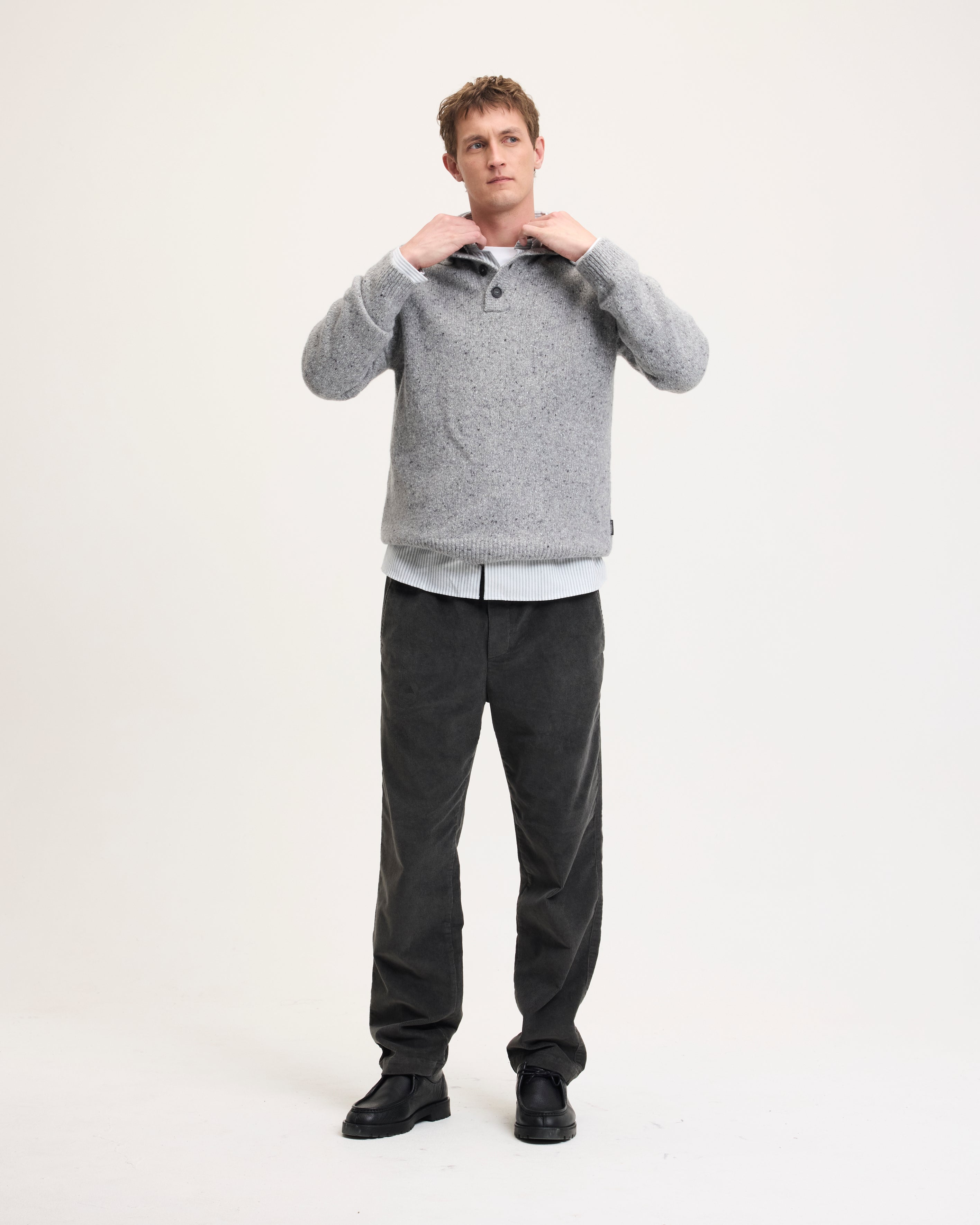 Goodpeople Kpolo polo maglia grigio lana