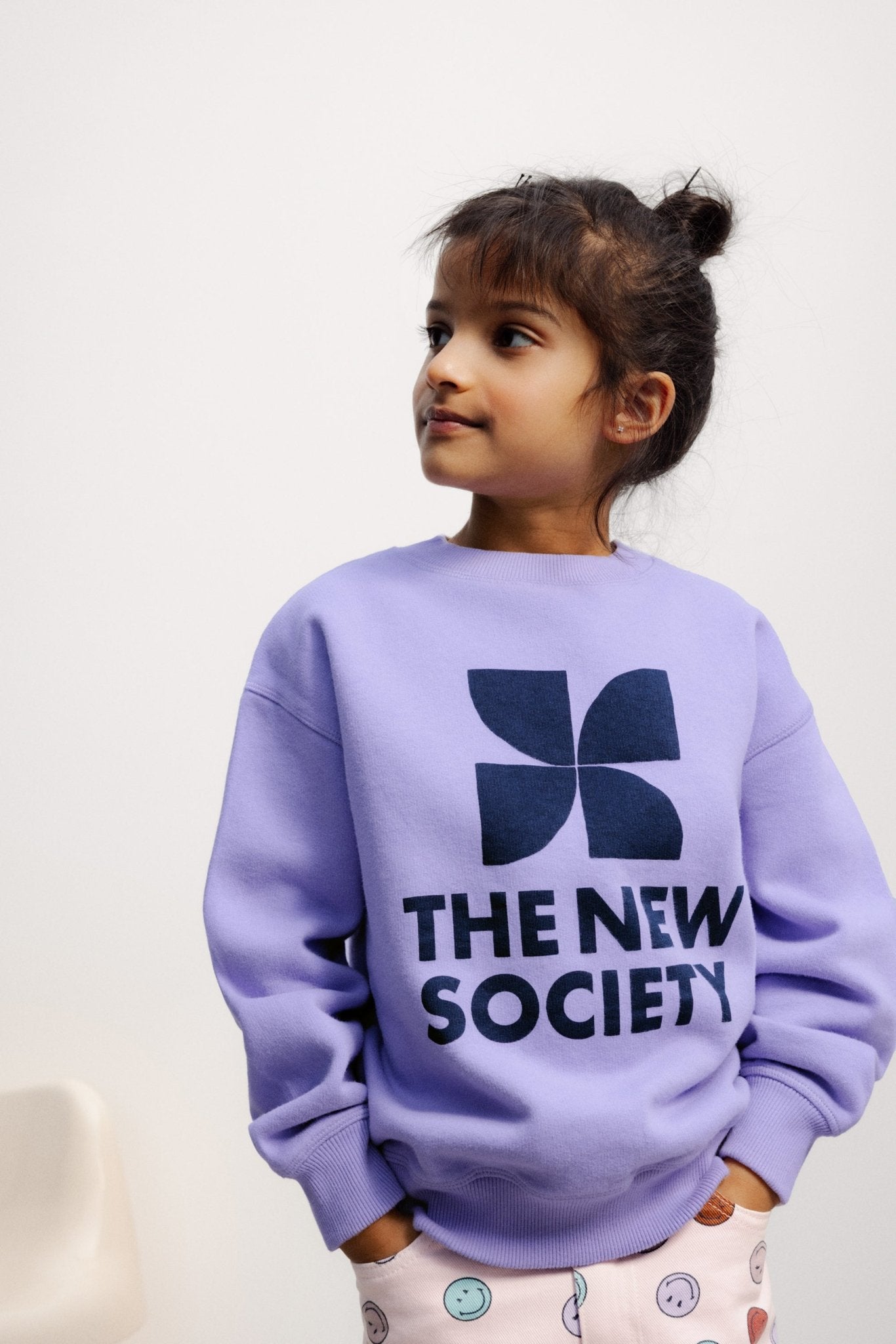 The New Society TNS Logo felpa viola cotone