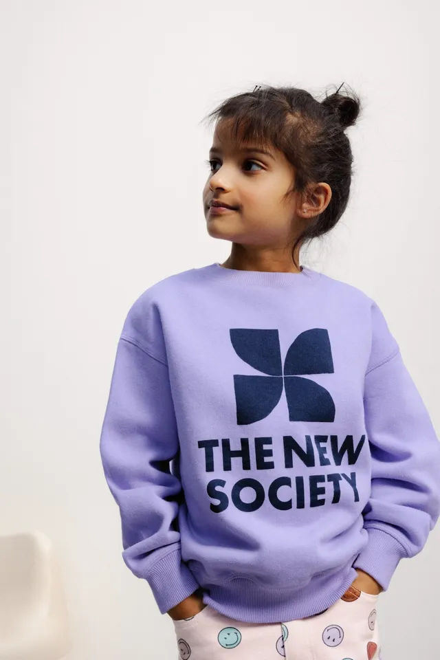 The New Society TNS Logo felpa viola cotone