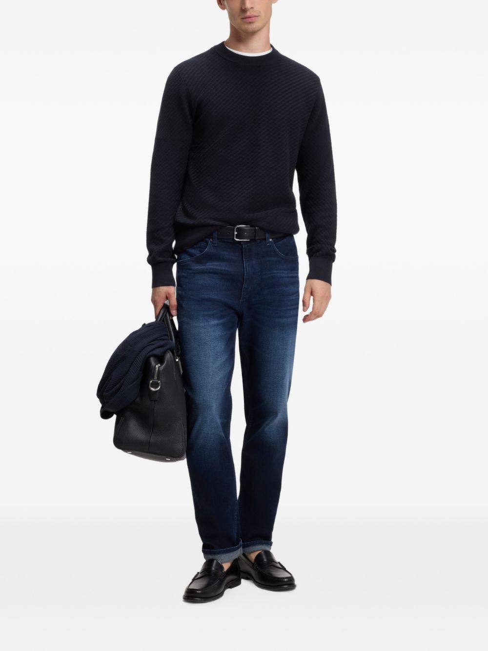 Boss 50565565 maglia uomo blu scuro