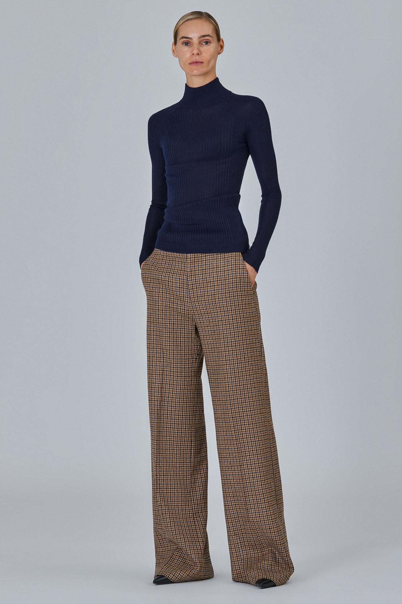 Sa Su Phi Tuxedo pantaloni donna flanella lana