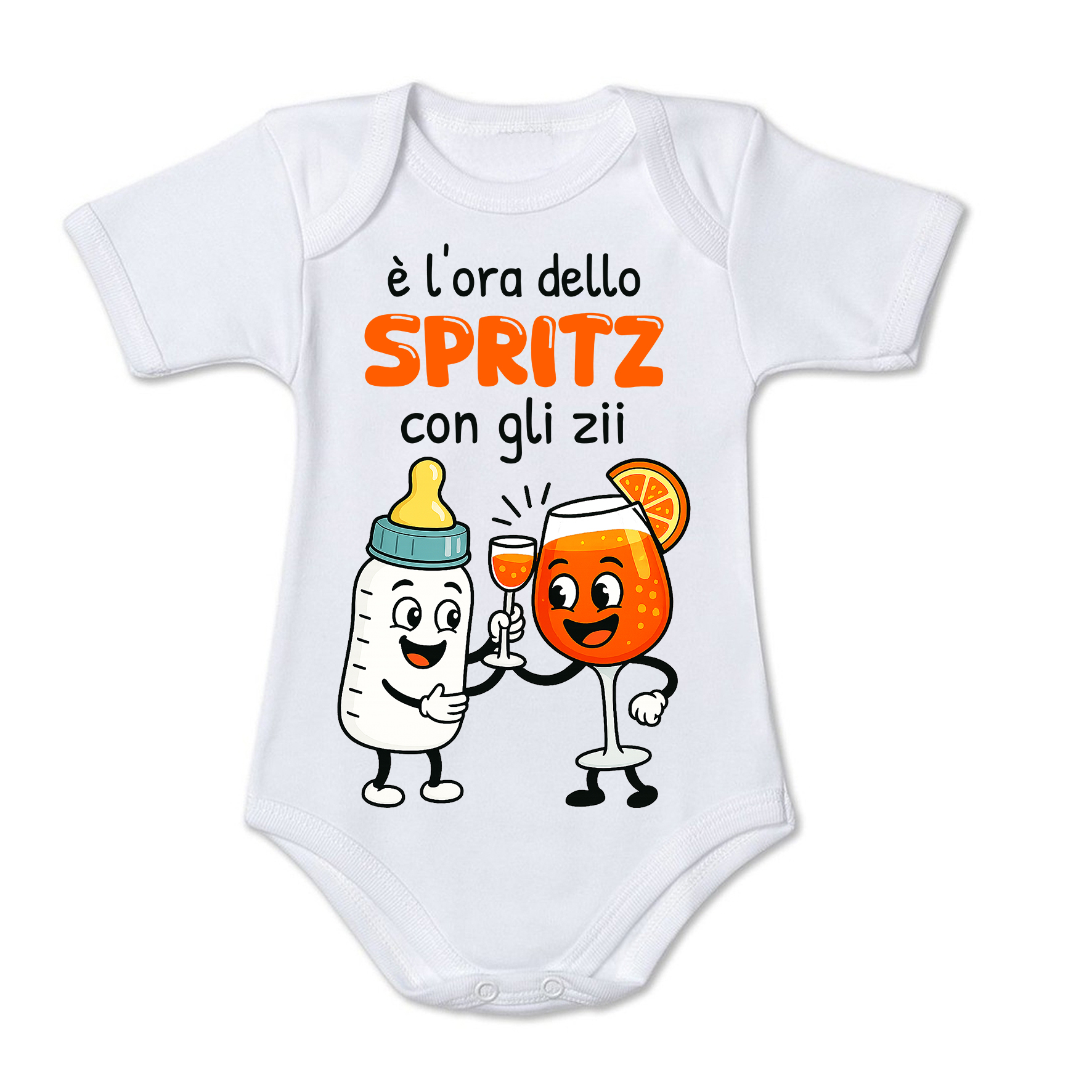 Mr. Gadgets Spritz Zii body neonato cotone manica corta