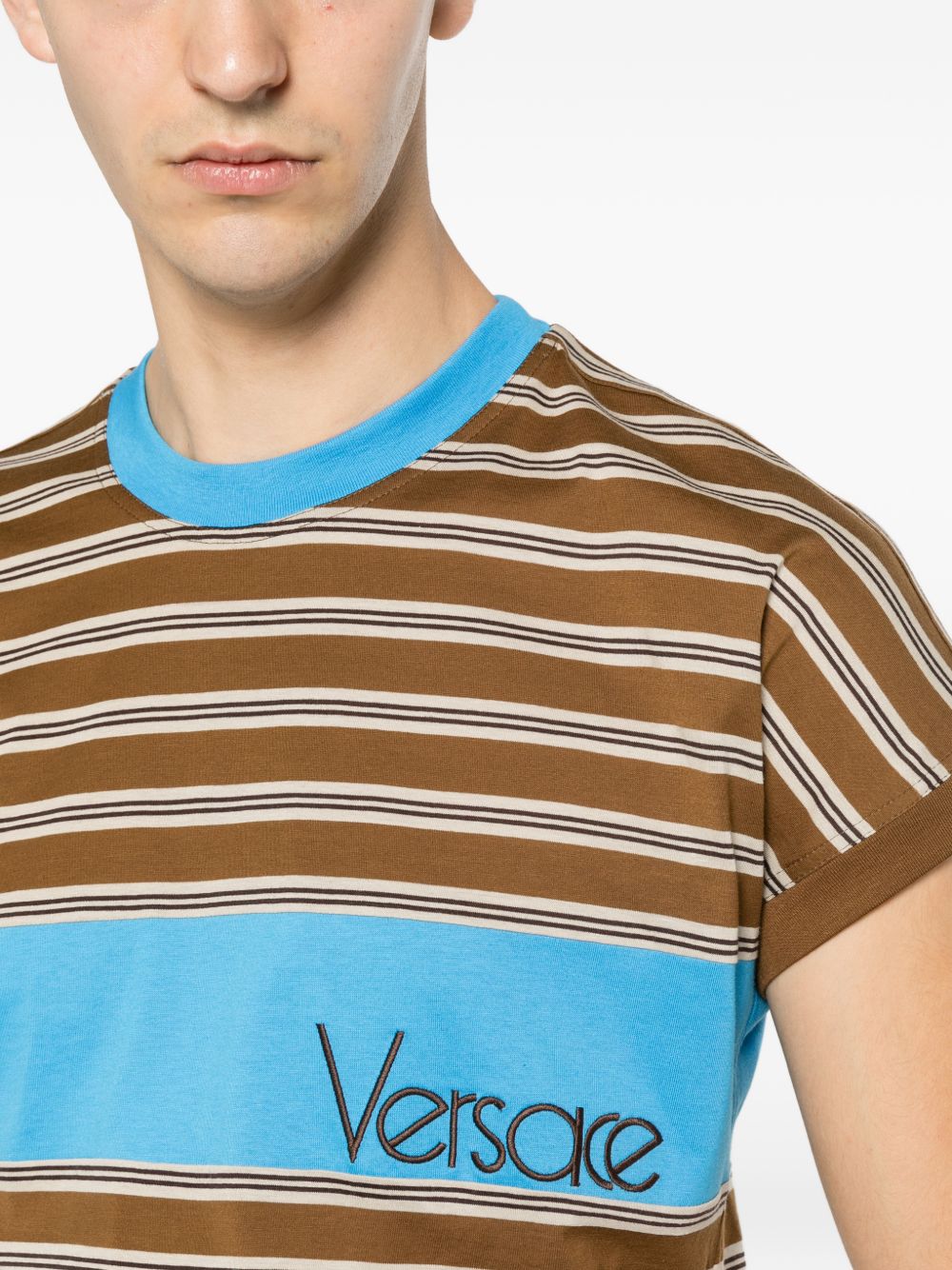 Versace 1025511 1A18439 t-shirt uomo chestnut beige