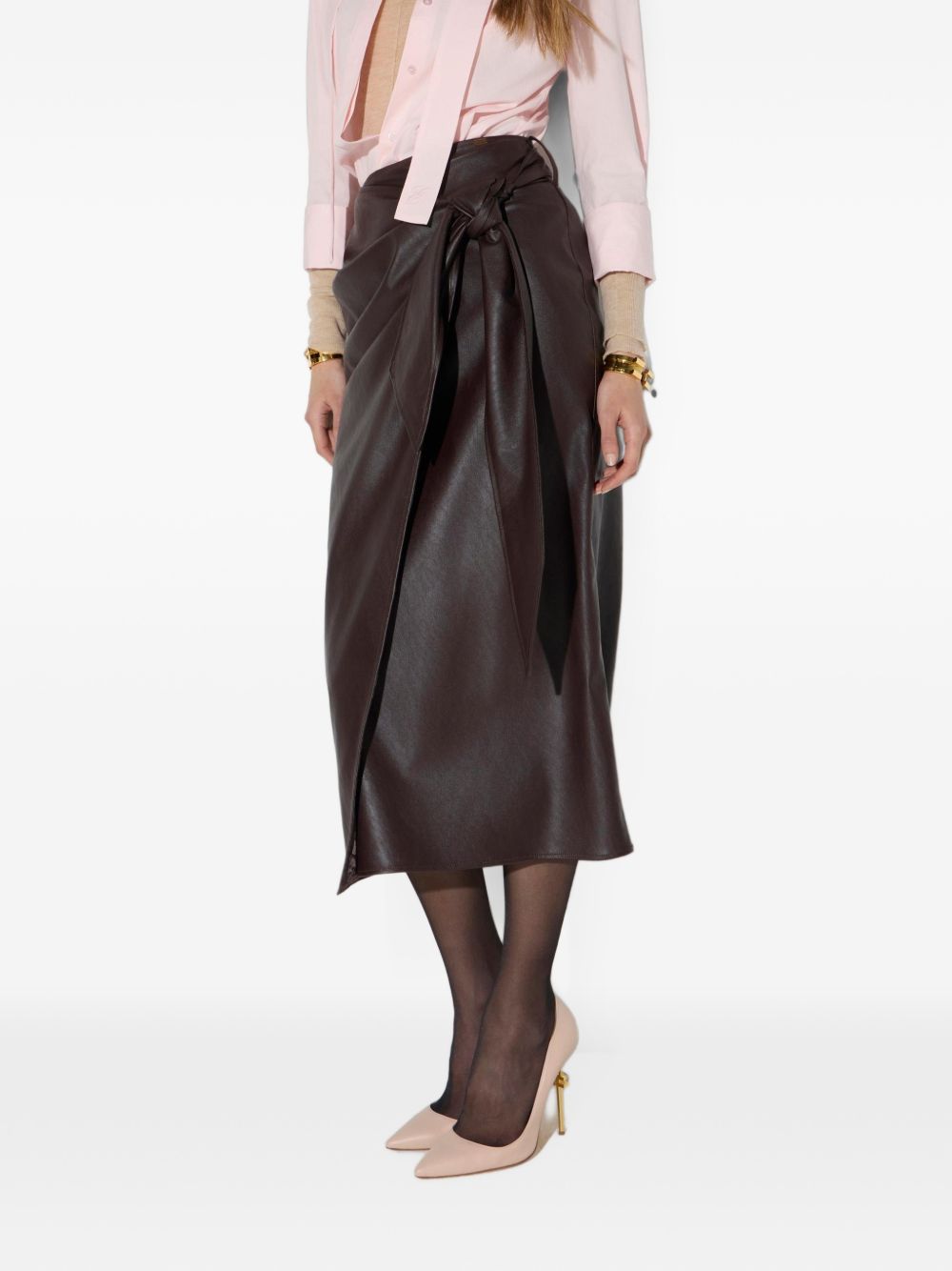 Elisabetta Franchi GO21866E2 Gonna Midi Marrone Donna