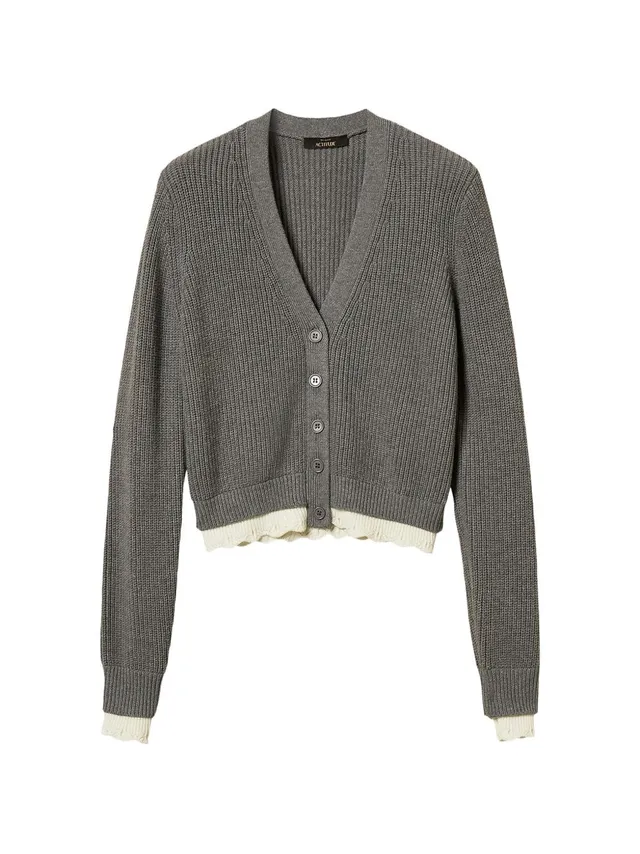 Twinset 262AP3041 cardigan grigio medio donna