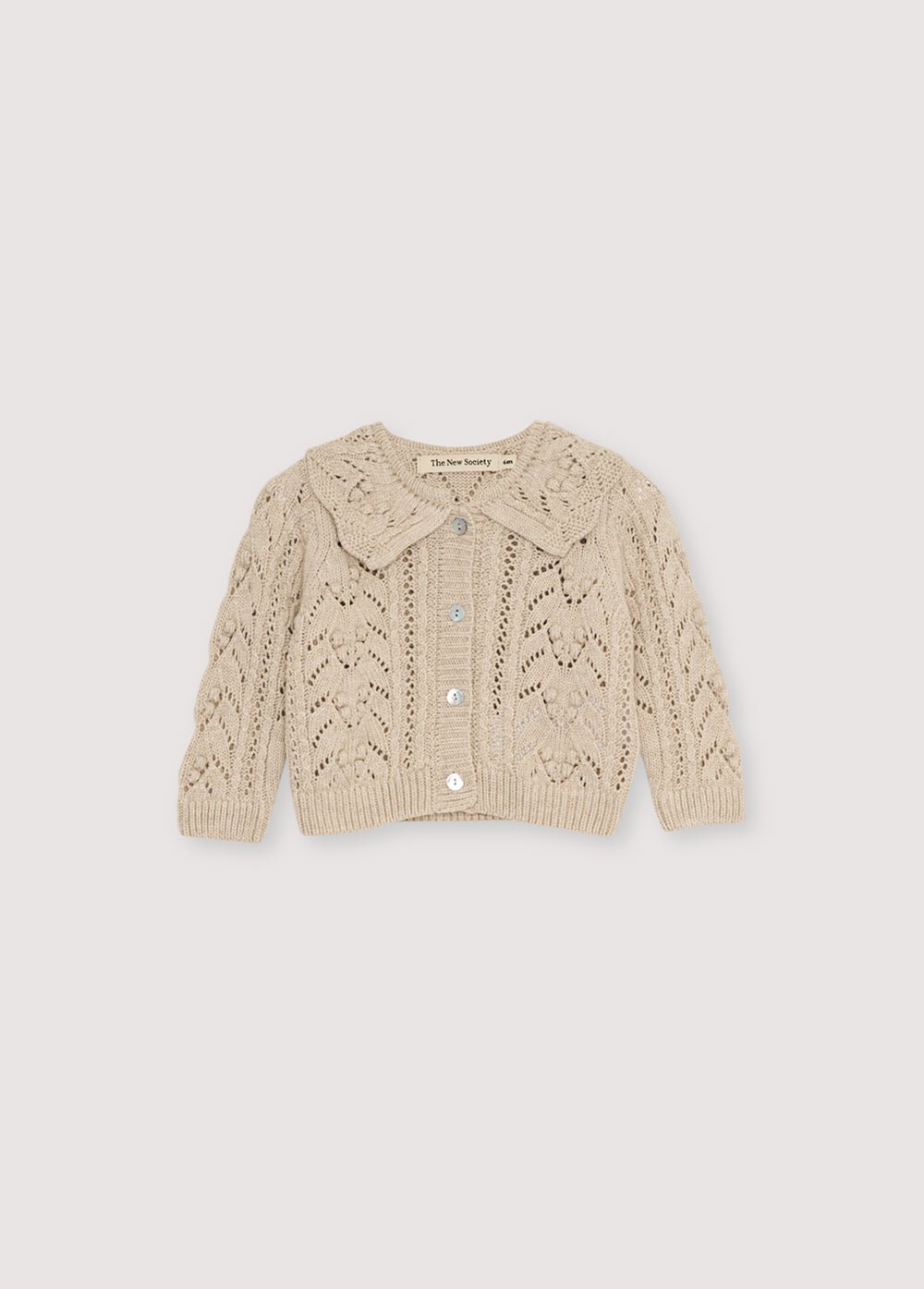 The New Society Lila cardigan neonato bianco 6m cashmere riciclato
