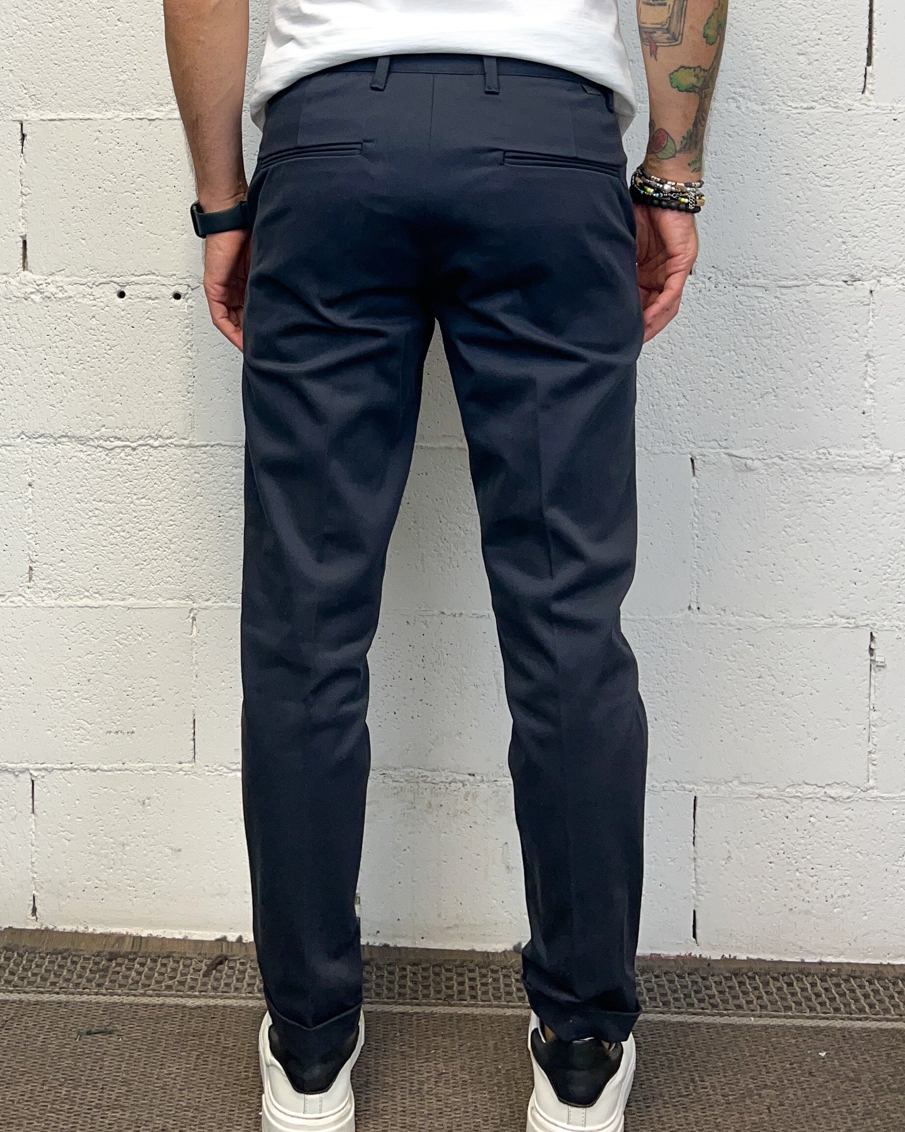 ONLYONE OVER-D Chino Slim Fit blu taglia vera