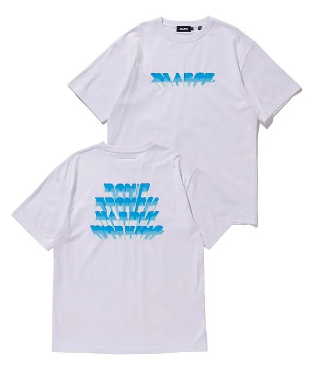 X-Large Gradation 3D Logo maglietta bianca cotone