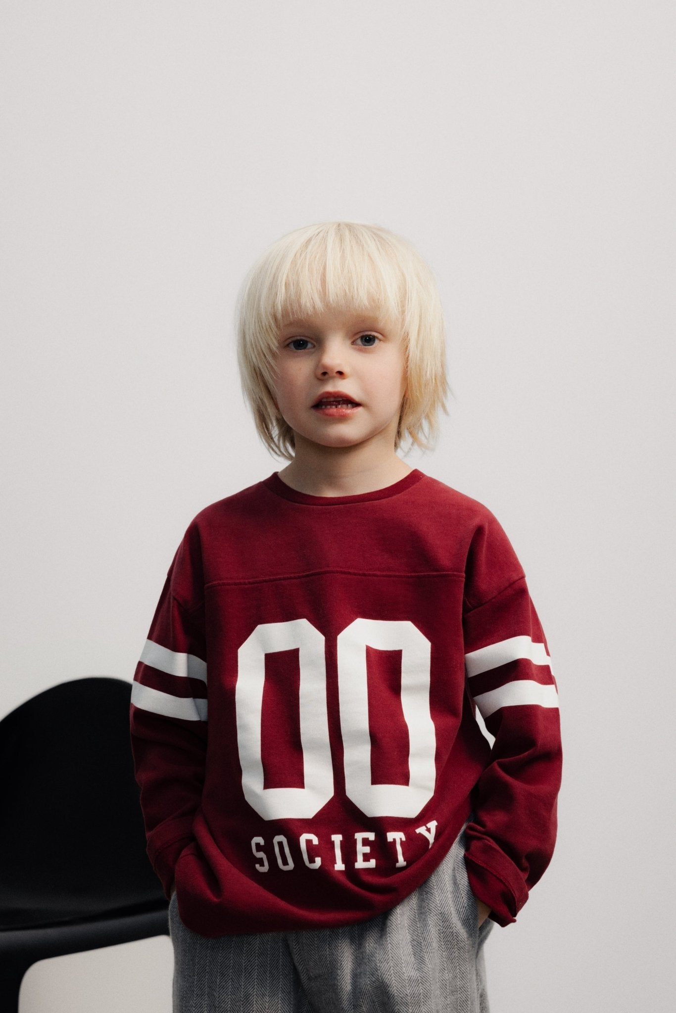 The New Society Spark T-Shirt maglietta Rumba Red manica lunga