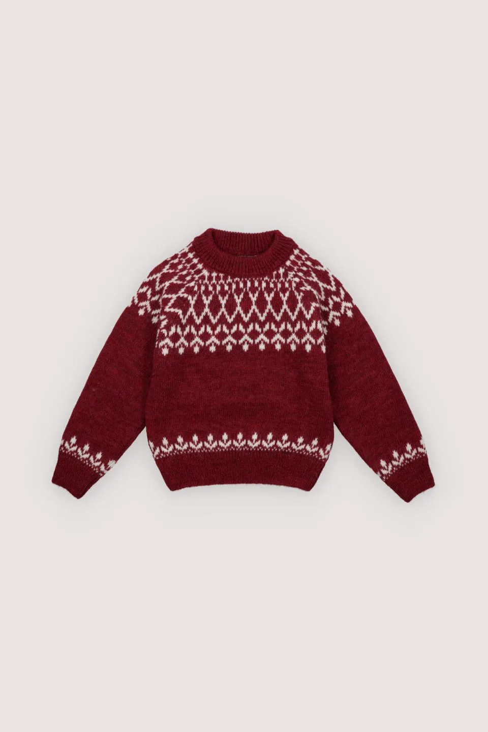 The New Society Wendy jumper bimbi plum fantasy lana alpaca