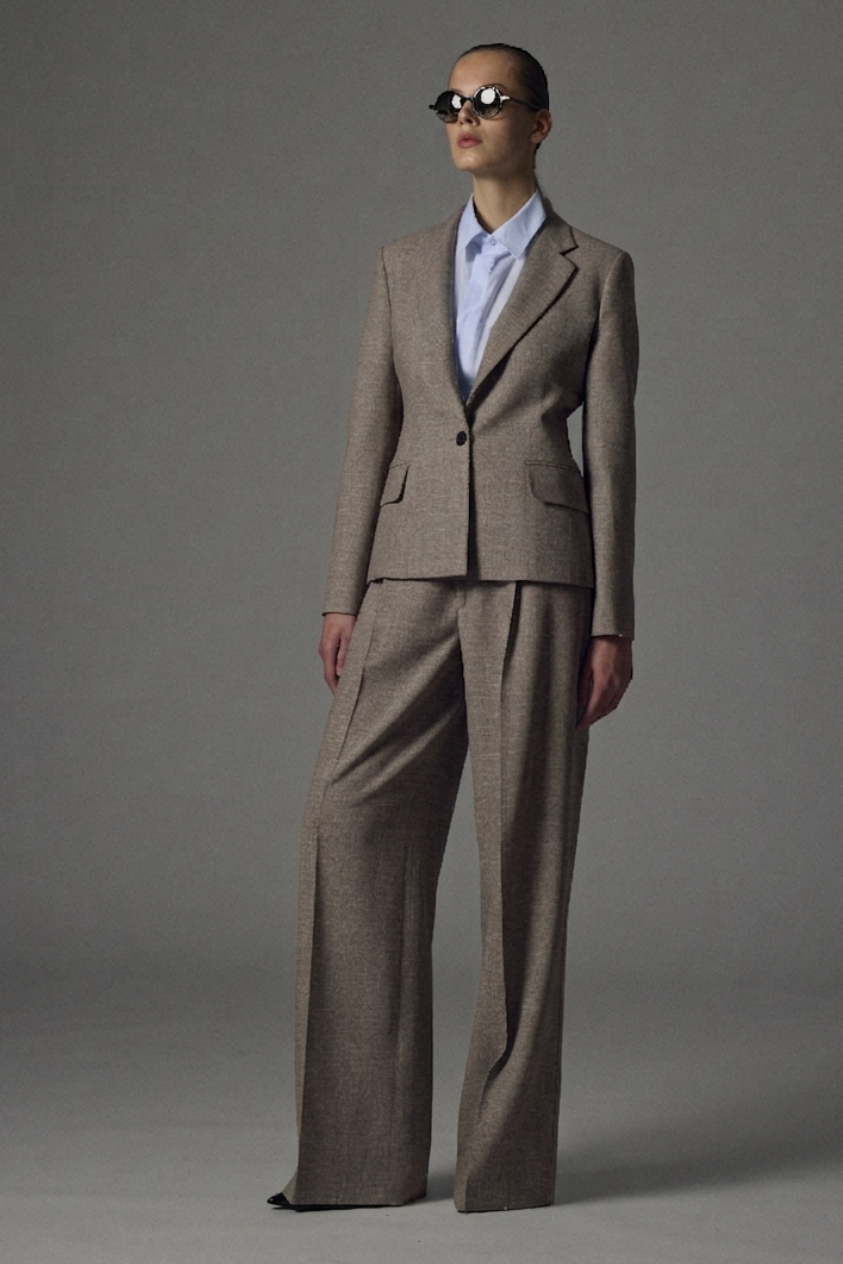 Sa Su Phi Bogart pantaloni lana una pince grigio