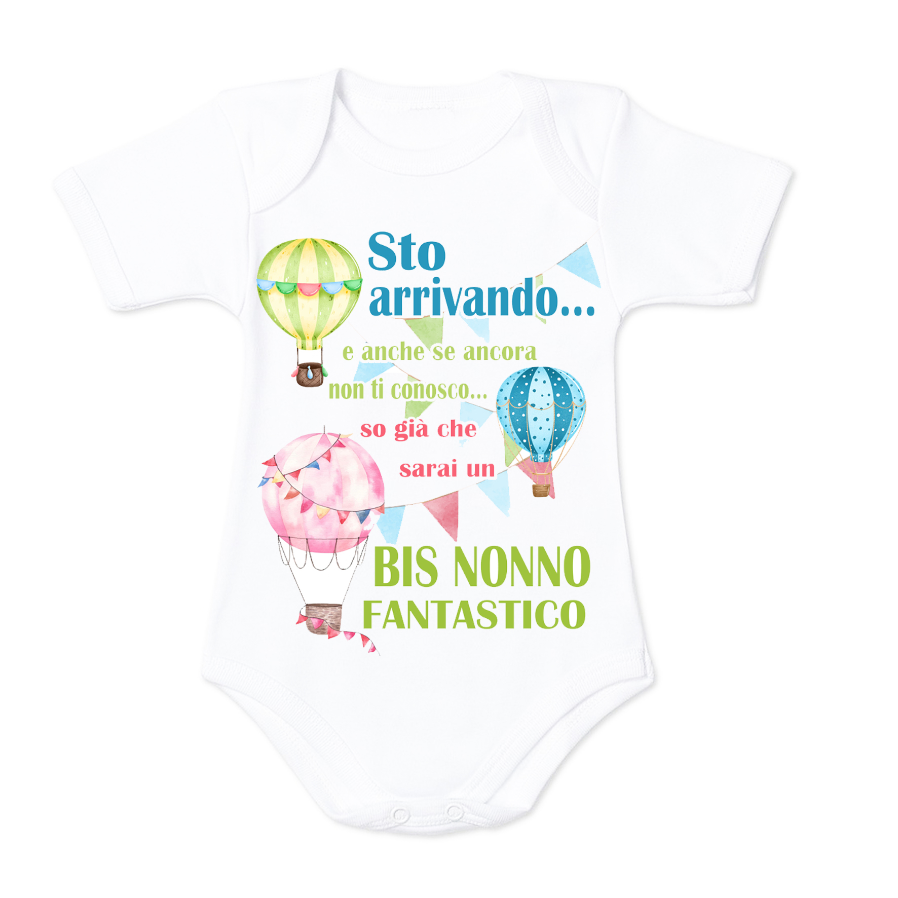 Mr. Gadgets Sto Arrivando body neonato cotone mongolfiera