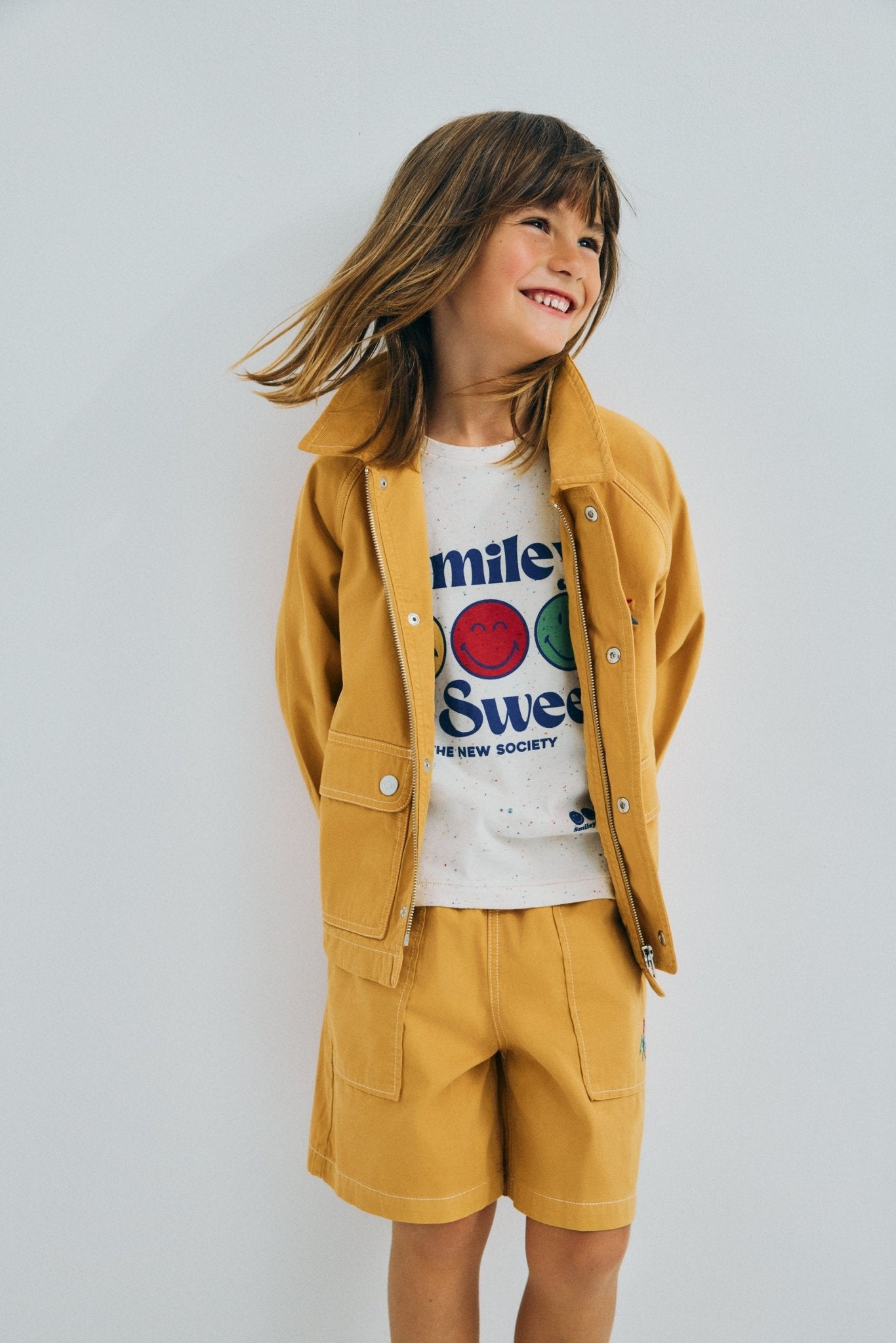 The New Society Cosmos Jacket giacca bimbo Honey Gold