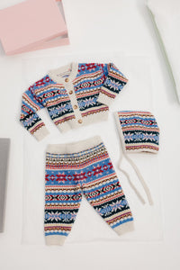 The New Society Caia cardigan lana riciclata jacquard