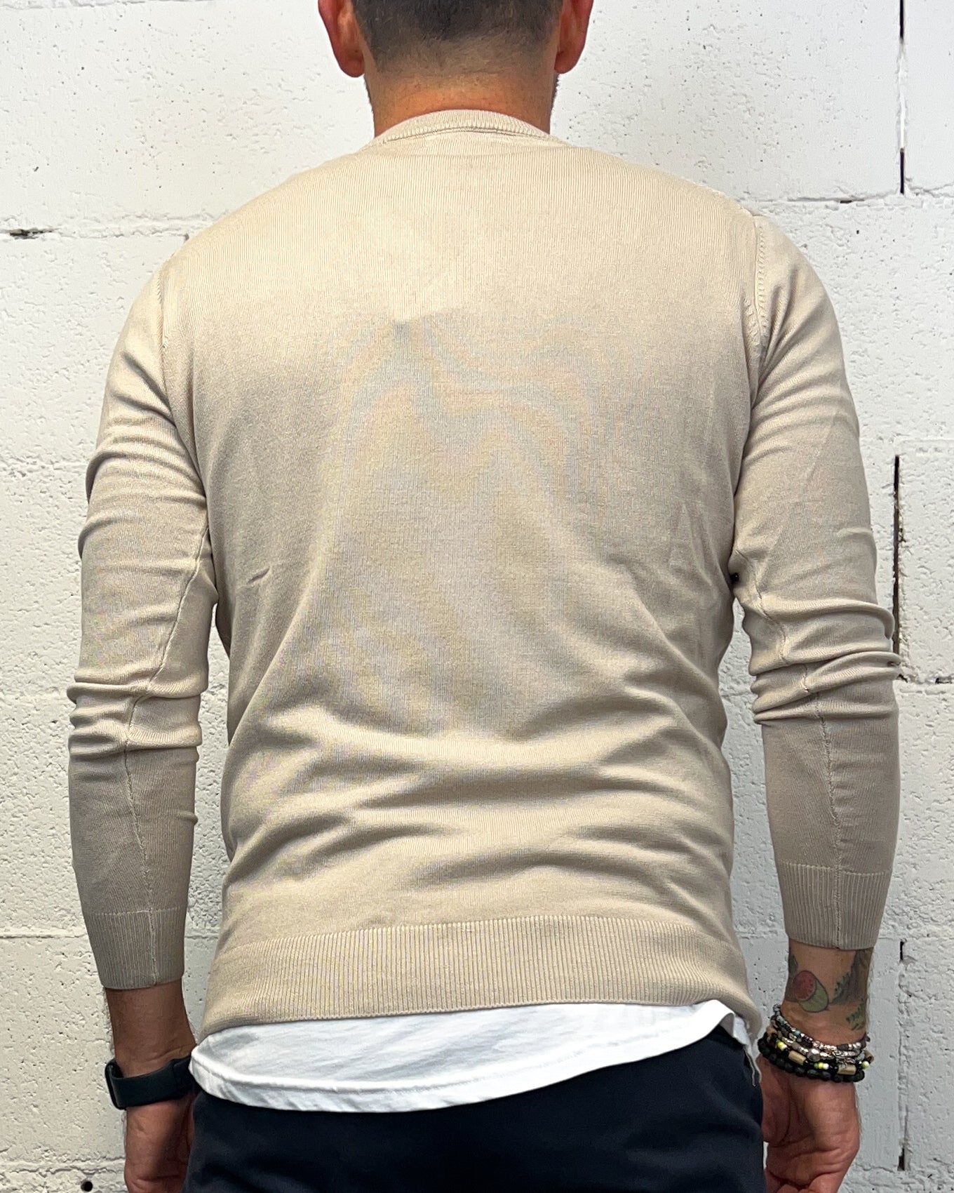 ONLYONE OVER-D Silk Touch paricollo maglione taupe
