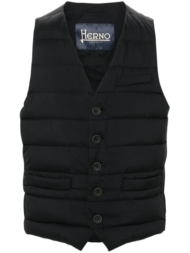 Herno PI002ULE gilet uomo nero