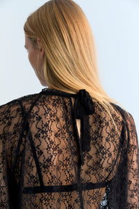 The New Society Anita camicetta pizzo nero Eclipse Noir