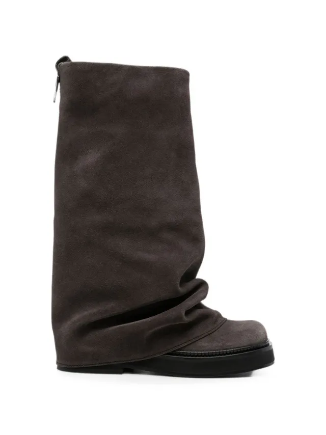 THE ATTICO 246WSH00798 stivaletti grigi in camoscio
