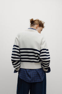 The New Society Breeze Stripes Maglione Donna Lana Merino