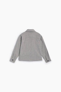The New Society Cliff Shirt camicia bambino grigio cotone